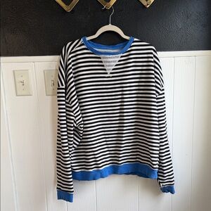 We The Free Classic Striped Oversized Crewneck